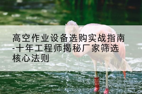 新华剪叉式升降机厂家-高空作业设备选购实战指南-十年工程师揭秘厂家筛选核心法则